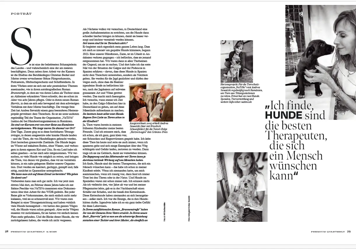 Andrea Sawatzki Interview in PQ