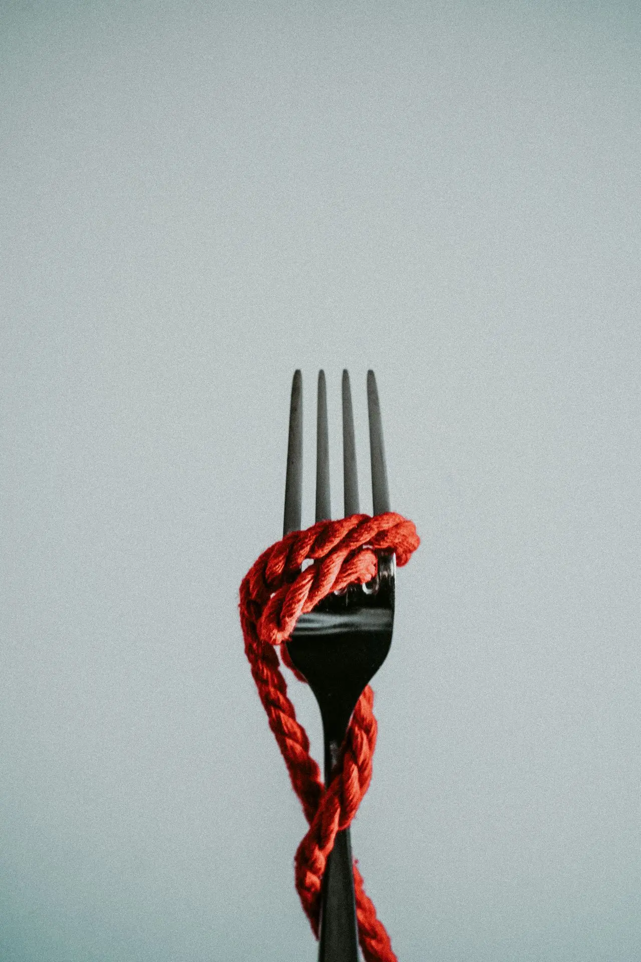 Fasten Wechseljahre Gabel mit Schnur