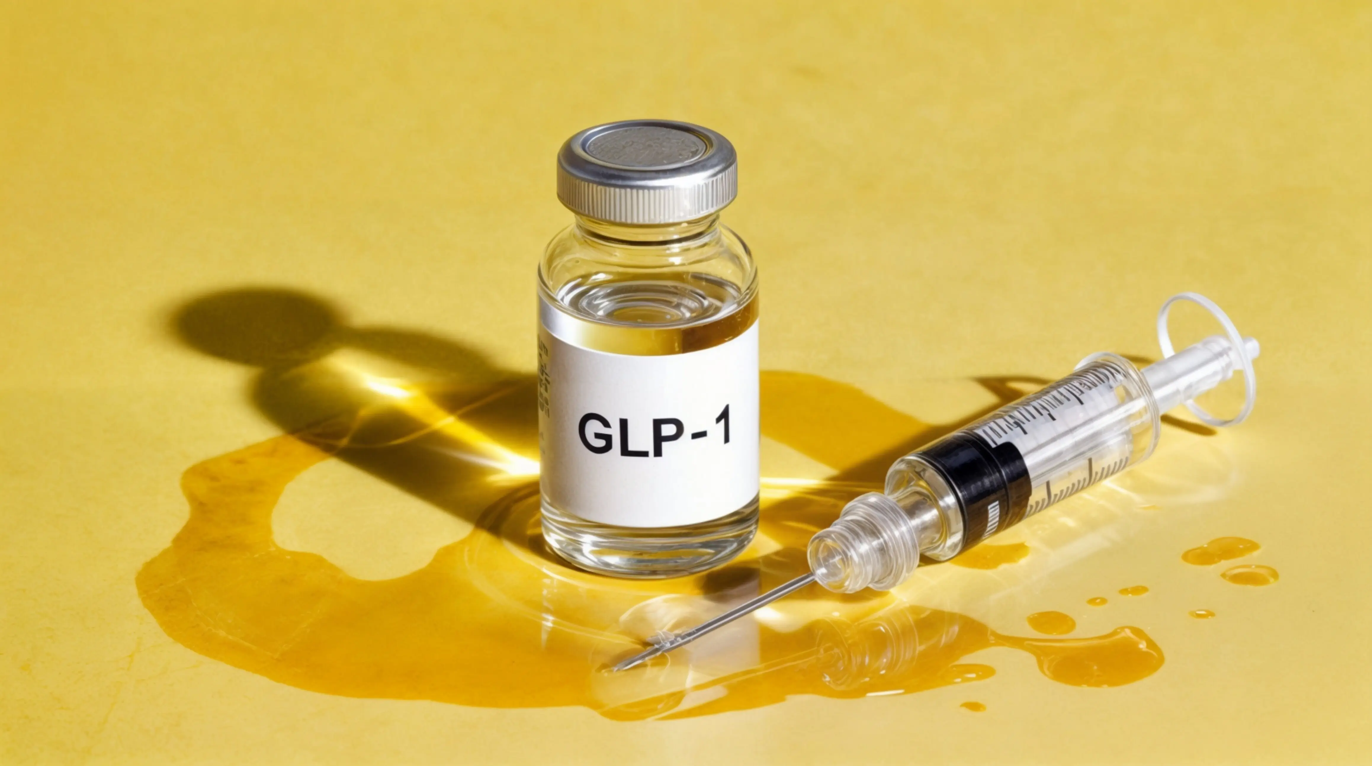 glp-1 auf gelbem Hintergrund