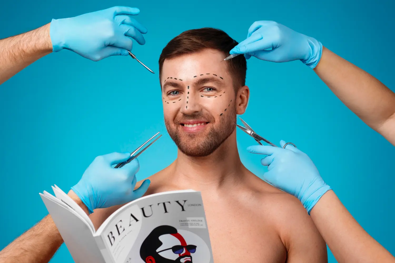 Looksmaxxing Mann Beauty Skalpell Botox
