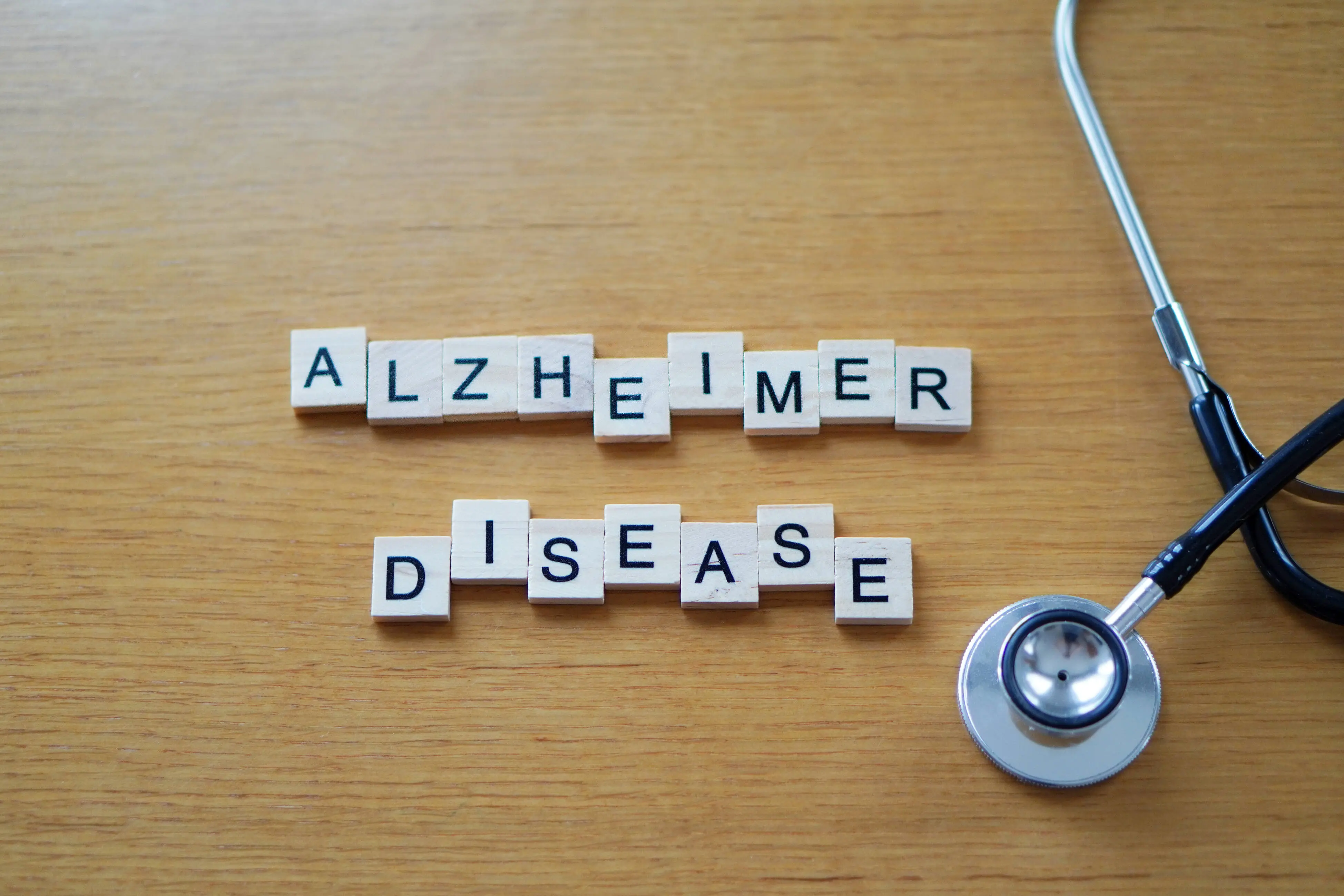 Alzheimer in Holz Buchstaben 