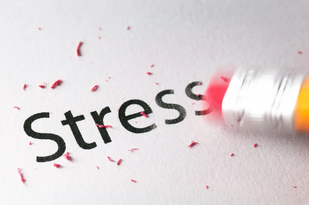 Stress geschrieben auf Papier